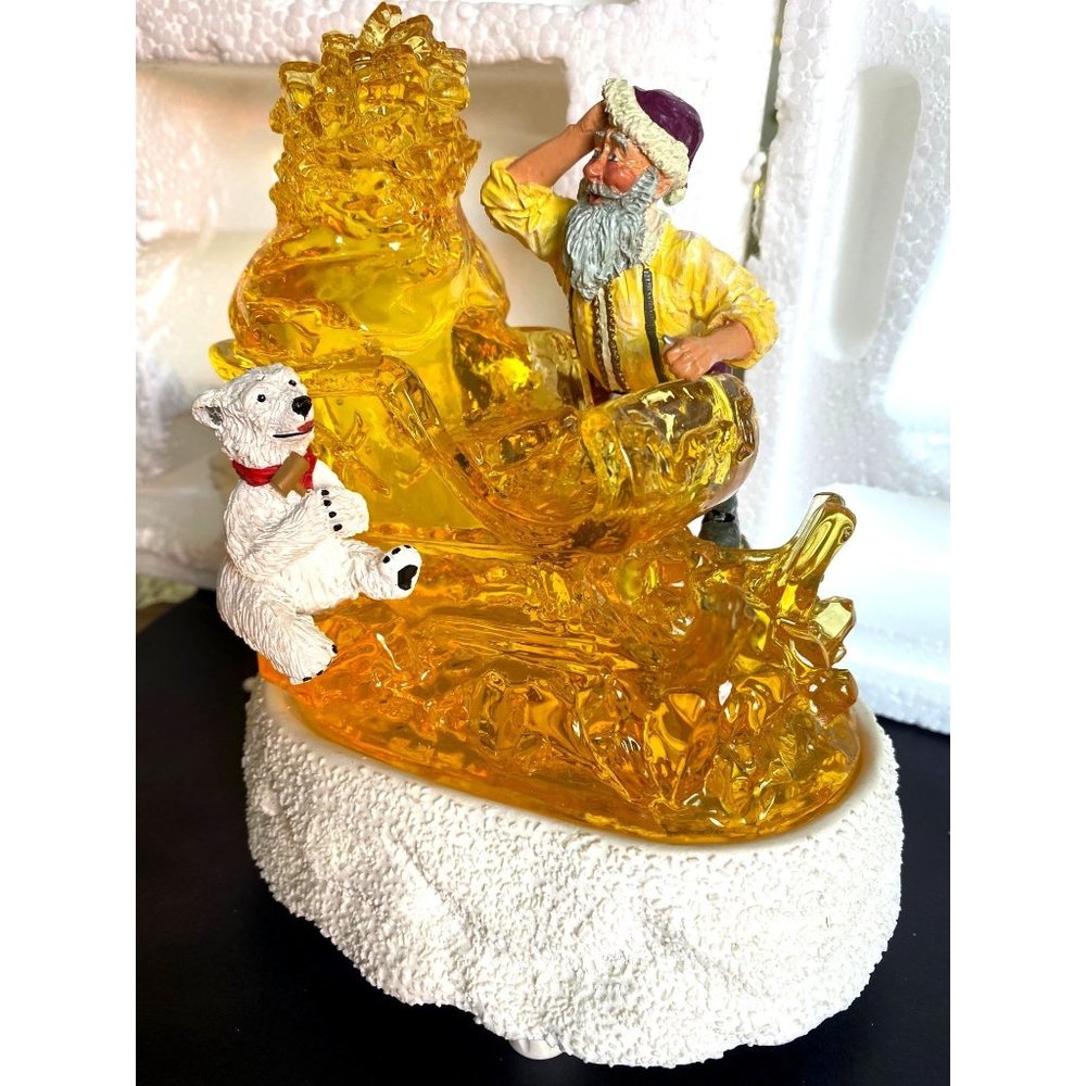 Figi Graphics Santa ice Light Up Christmas Figurine Santas Reflection Ice